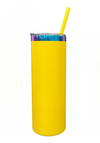 20oz Rainbow Plated - Skinny Straight - Powder Coat - Laser - Tumblers