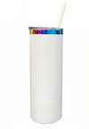 20oz Rainbow Plated - Skinny Straight - Powder Coat - Laser - Tumblers