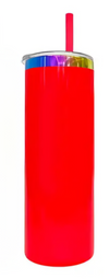 20oz Neon - Rainbow Plated - Skinny Straight - Sublimation - Laser Ready - Tumblers