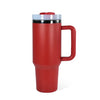 40oz  Black Mirror Plate - Red - White - Powder Coat - Laser Ready - Tumbler