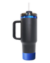 40oz Blue Plated -Silicone Bottoms - Powder Coat 2.0 - Laser Ready- Tumblers