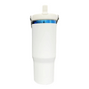 30oz Blue Plated - Flip Straw Tumbler - Swing Handle - Laser Ready