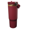 30oz Gold Plated - Flip Straw Tumbler - Swing Handle - Laser Ready