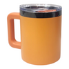 10oz Black Mirror Plated - Coffee Mug -  Stainless Steel - Magnetic lid - Metal Straw