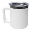 10oz Black Mirror Plated - Coffee Mug -  Stainless Steel - Magnetic lid - Metal Straw