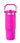 30oz Flip Straw - Silver Plated - Tumbler -  Swing Handle - Matte Color -Sublimation - Laser Ready