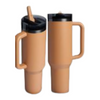 40 oz Powder Coated - Black Plated  - Leak Proof - Laser Ready - Flip Straw
