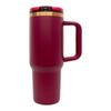 40 oz Powder Coated - Copper Plated - Leak Proof - Laser Ready - Flip Straw