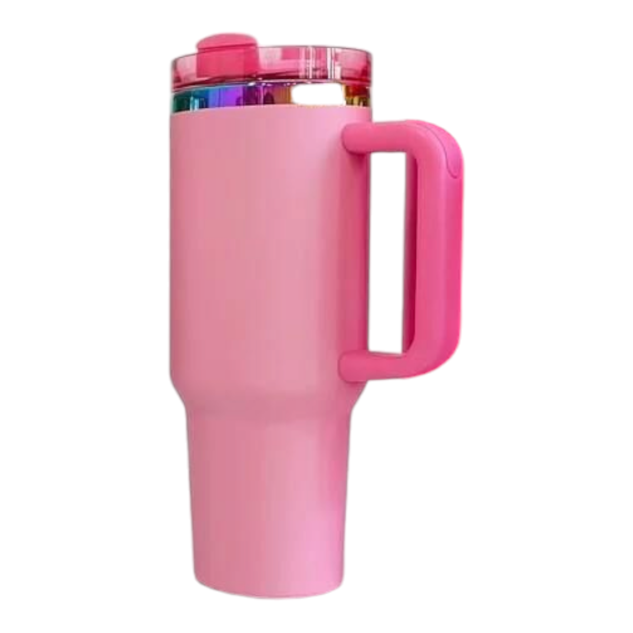 40oz Rainbow Plated - Powder Coat 2.0 - Laser Ready- Tumblers Pink