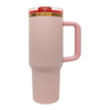 40 oz Powder Coated - Copper Plated - Leak Proof - Laser Ready - Flip Straw