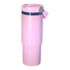 30oz Black Mirror Plated - Flip Straw Tumbler - Swing Handle - Laser Ready