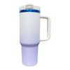 40oz Blue Plated -Ombre- Powder Coat 2.0 - Laser Ready- Tumblers