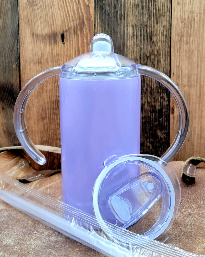 sippy cups - glitter - duo lids - no line or seam purple