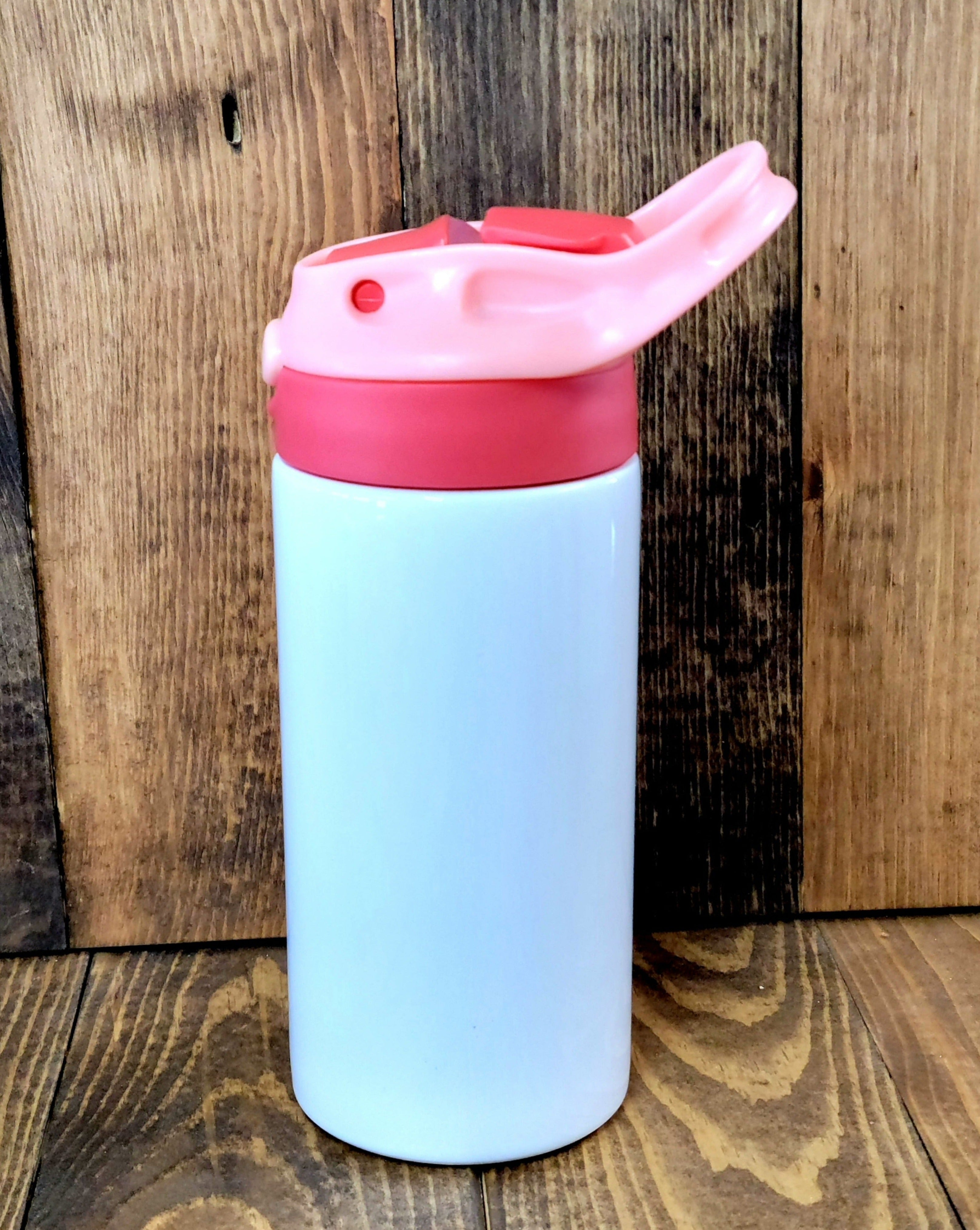 Pink and Purple Blank Sublimation Kids Flip Top Water Bottle