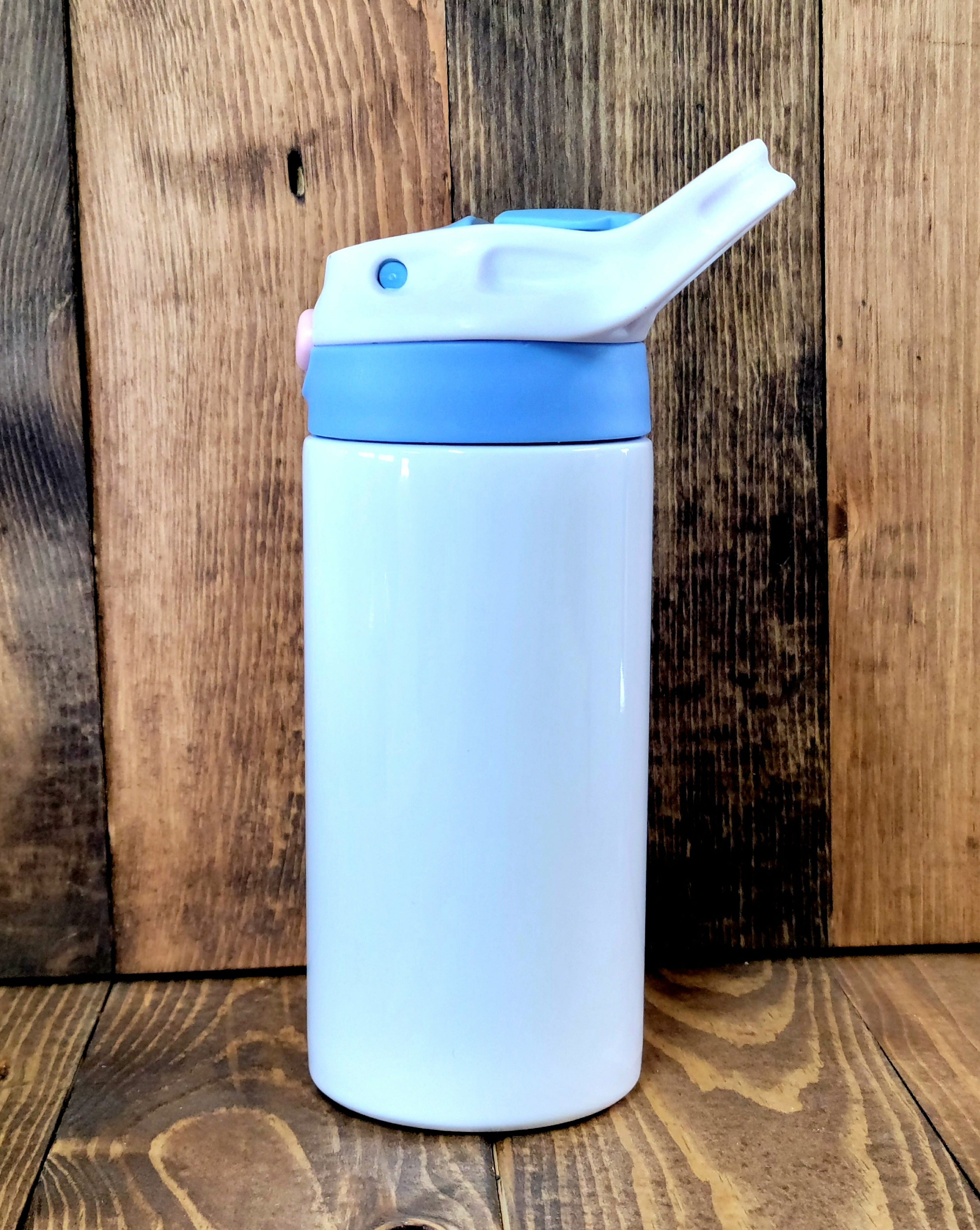12oz Kids Water Bottle Flip Top Sublimation Blank Tumbler
