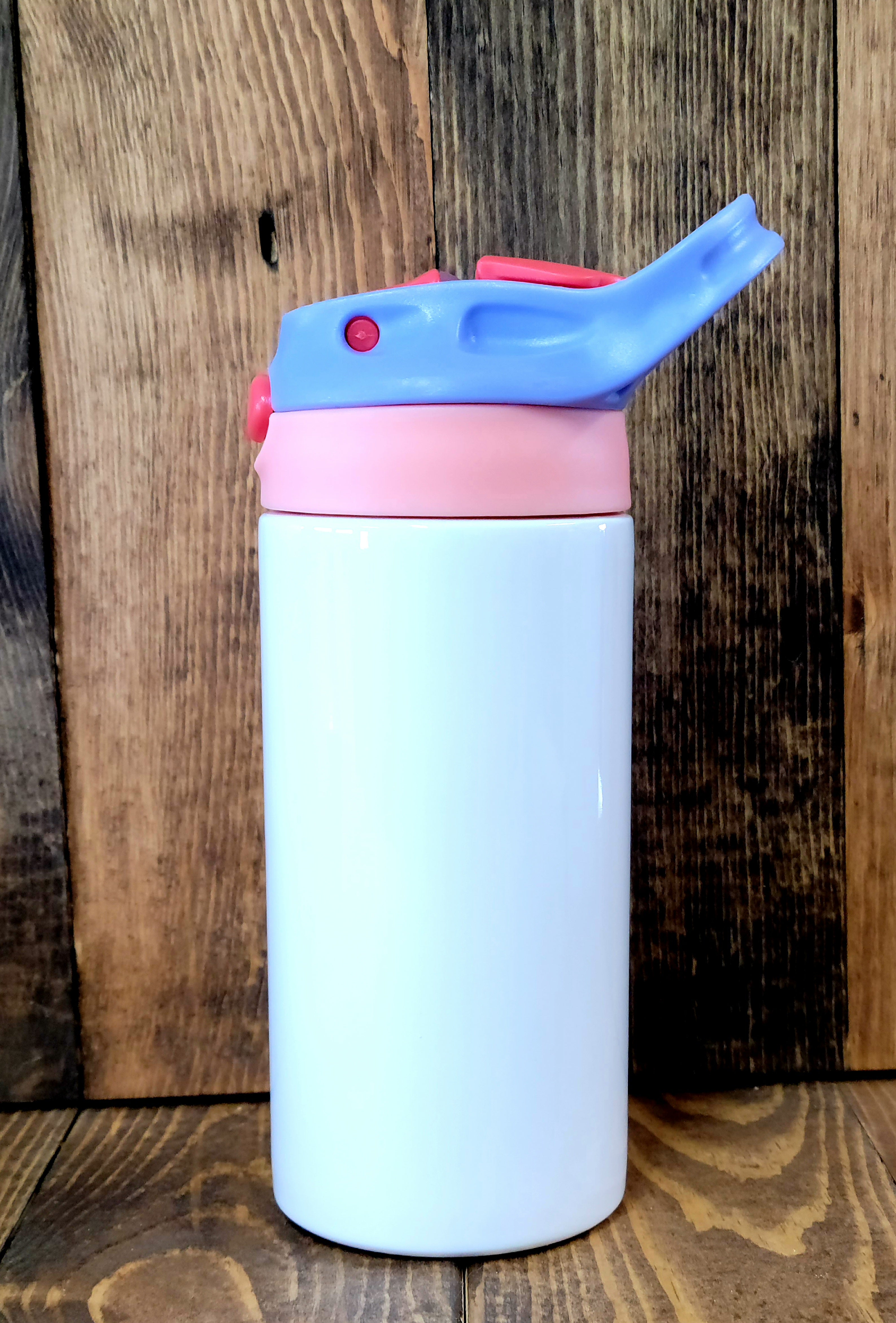 Sublimation Polymer Kids Water Bottle W/Straw