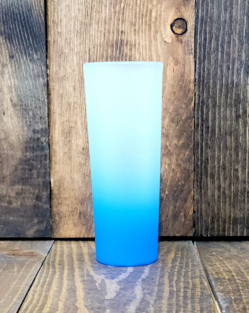 3oz shot glass ombre color blue