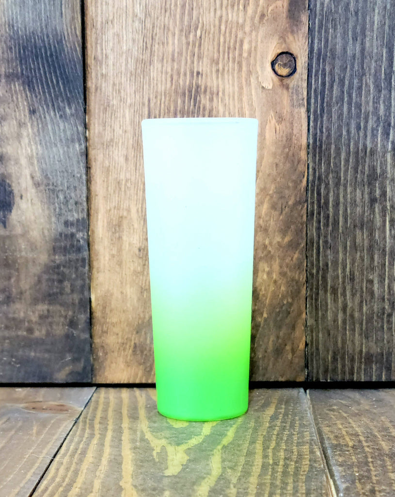 3oz shot glass ombre color green
