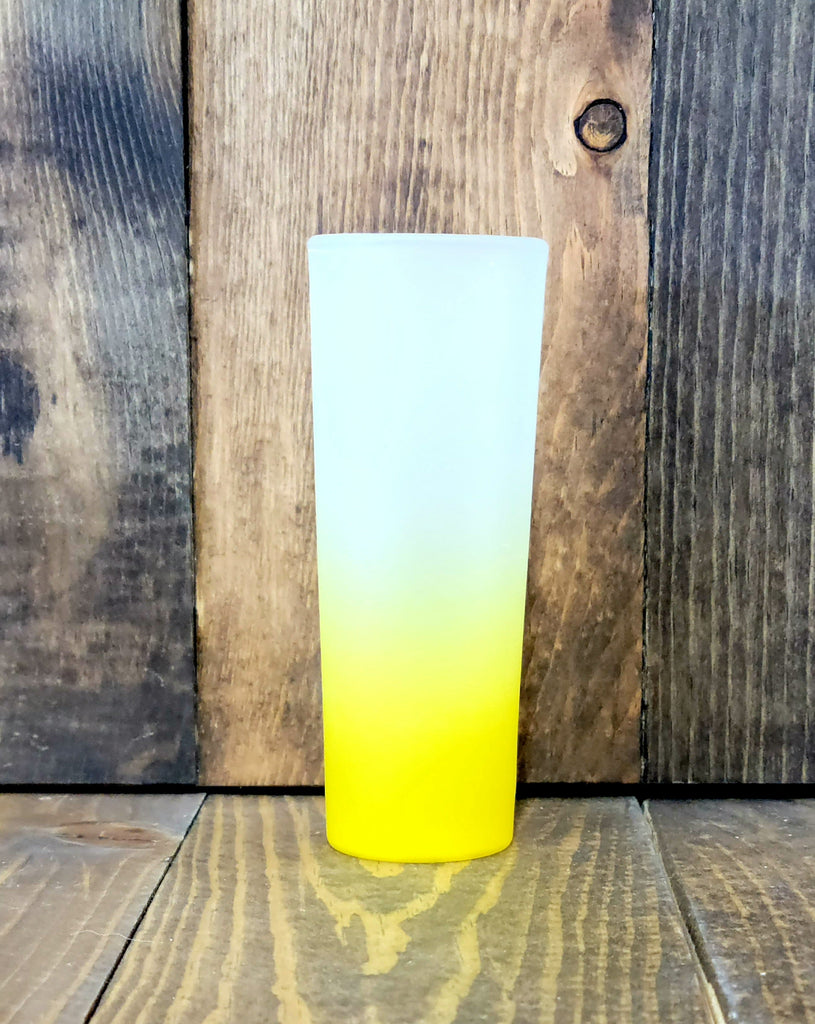3oz shot glass ombre color yellow