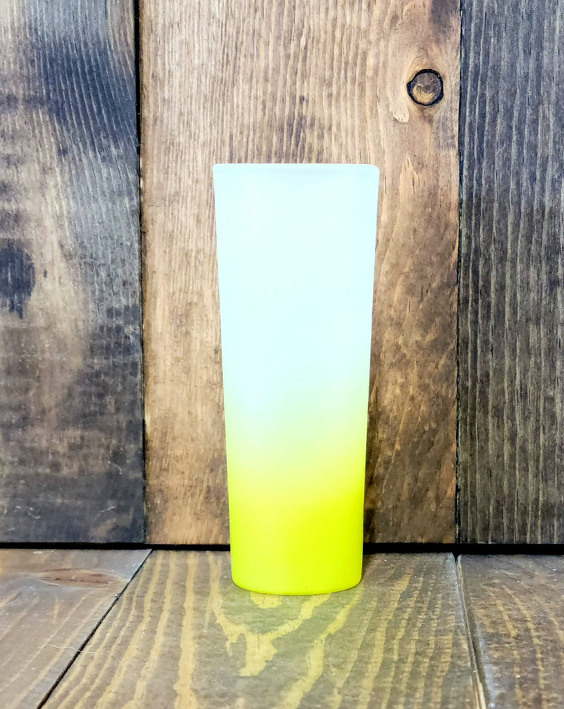 3oz shot glass ombre color lime green
