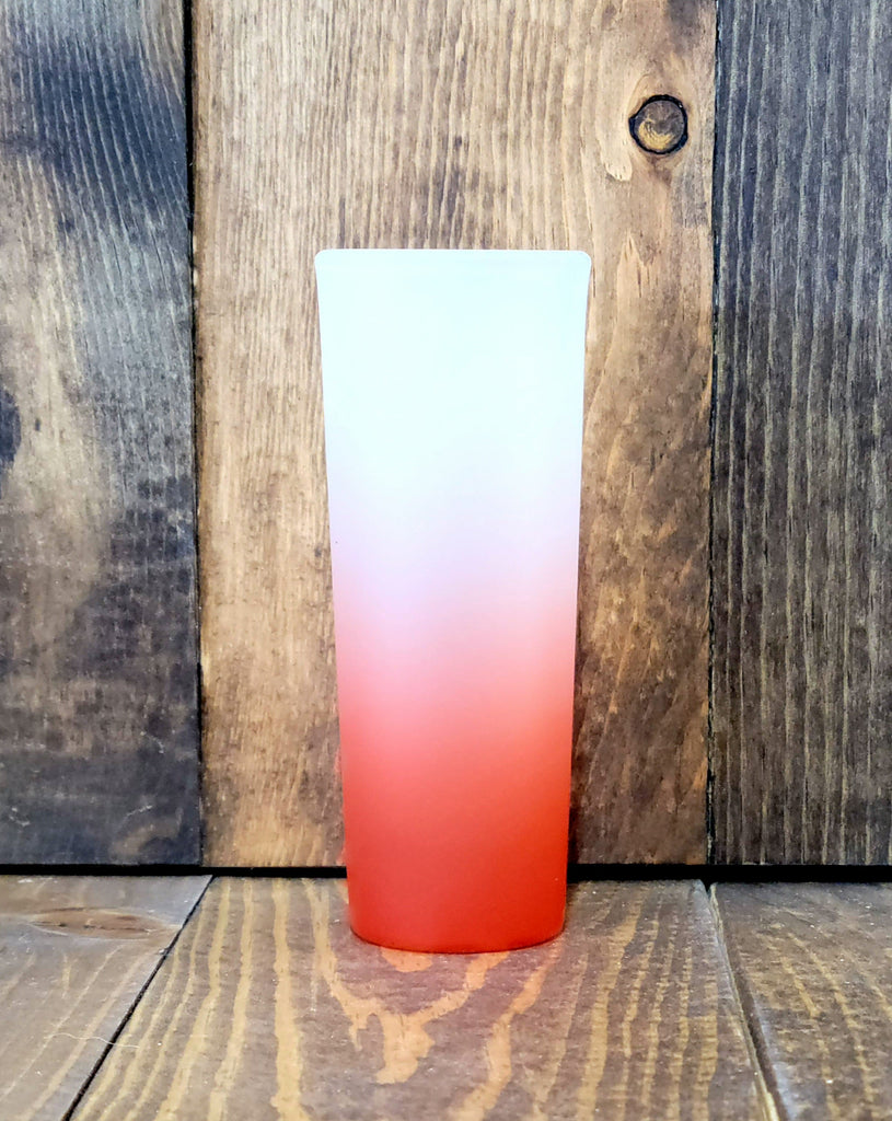 3oz shot glass ombre color red