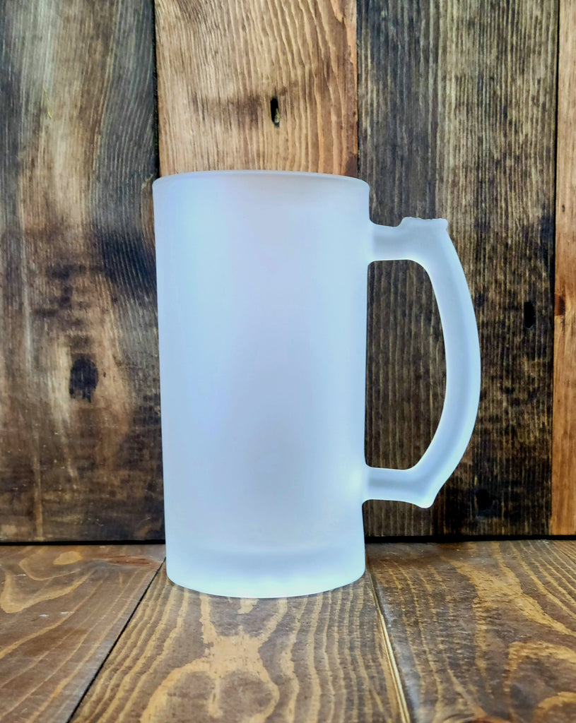 16oz frosted sublimation beer mugs
