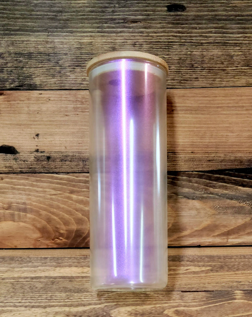 25oz iridescent  glass  drink cans - sublimation blanks purple